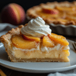 saskdev 98455 A single slice of peaches and cream pie rests o d4912767 2110 42b8 a665 464c25f03148 0