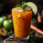 saskdev 98455 Freshly made apple and carrot juice in a tall c 740b0200 7f3f 4825 877c e87109da0795 3