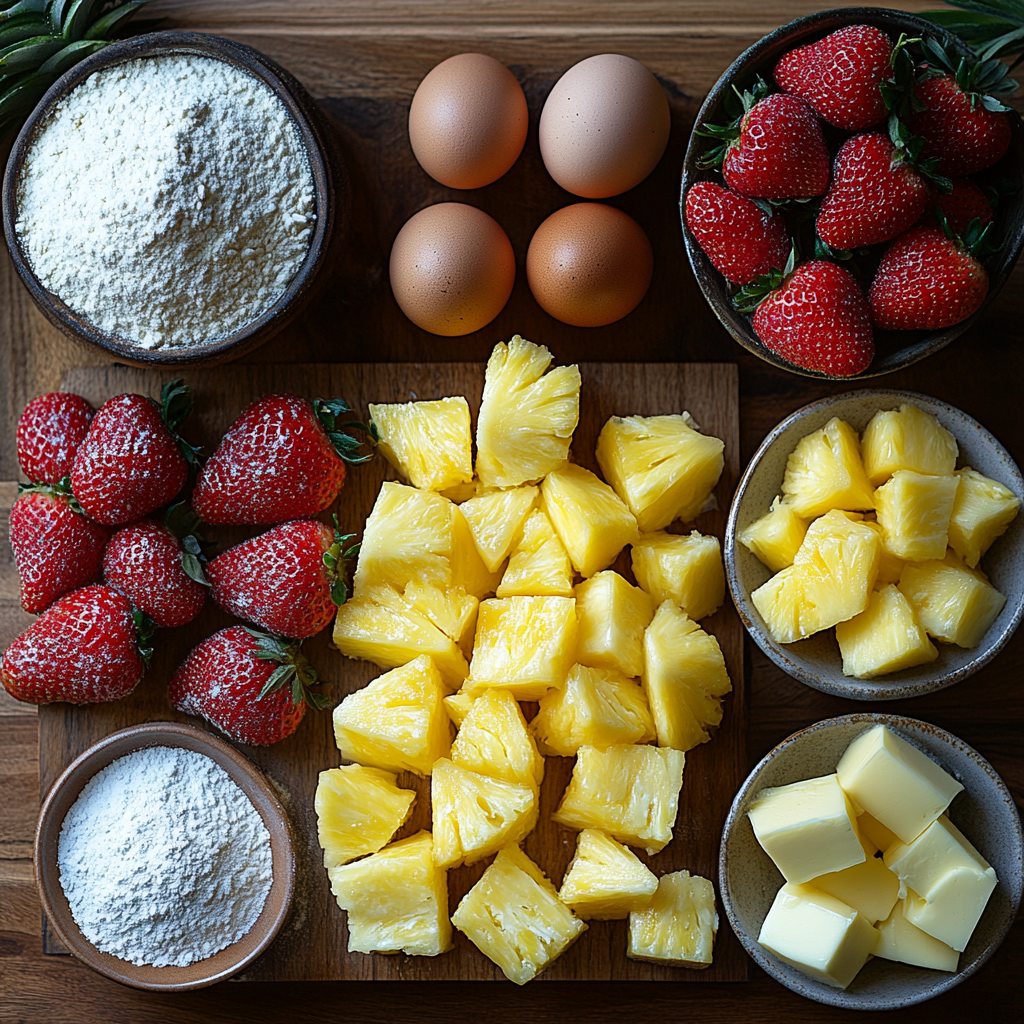 saskdev 98455 Overhead shot of raw baking ingredients on a wo 520759c2 649a 4cf2 a5fd 39b795aed935 0