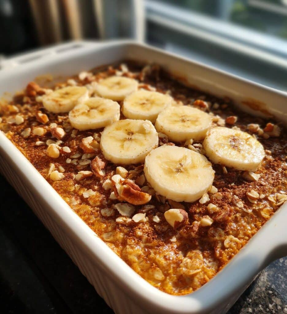 Banana Bread Baked Oats