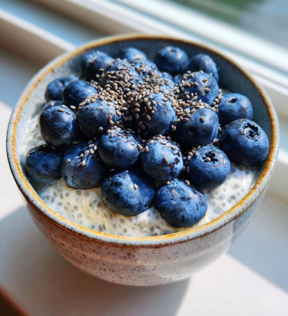 Blueberry Coconut Chia Seed Pudding