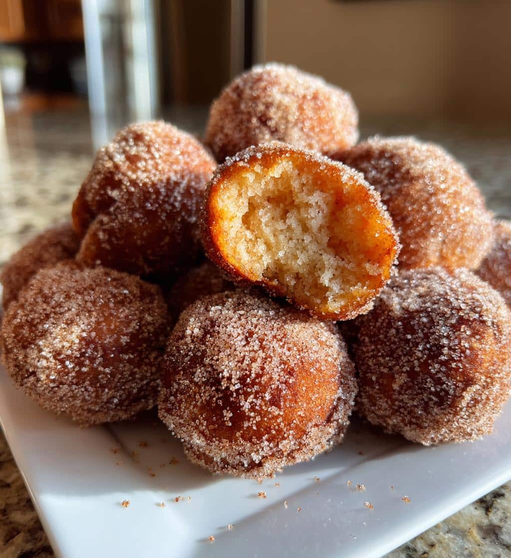 Cinnamon sugar pumpkin donut holes - detail 1