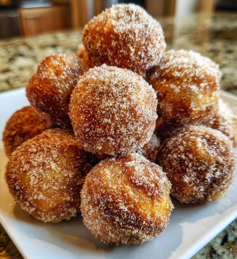 Cinnamon sugar pumpkin donut holes