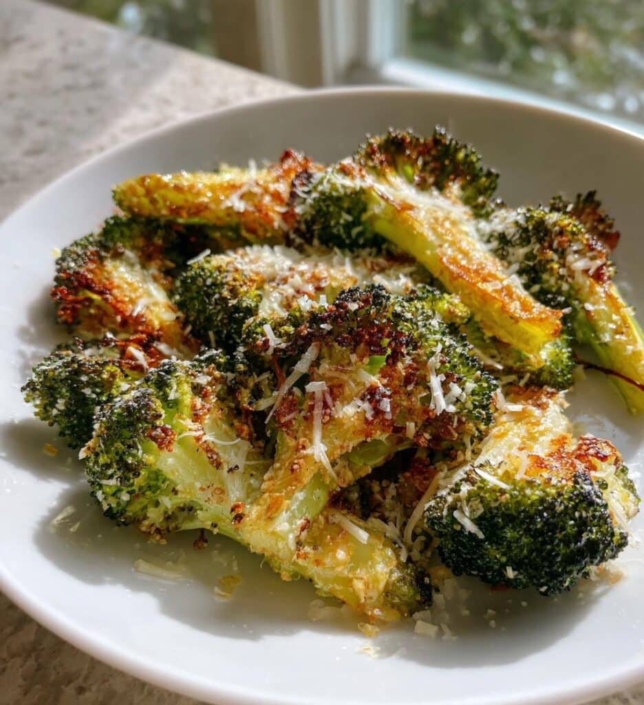 Crispy Smashed Broccoli with Parmesan