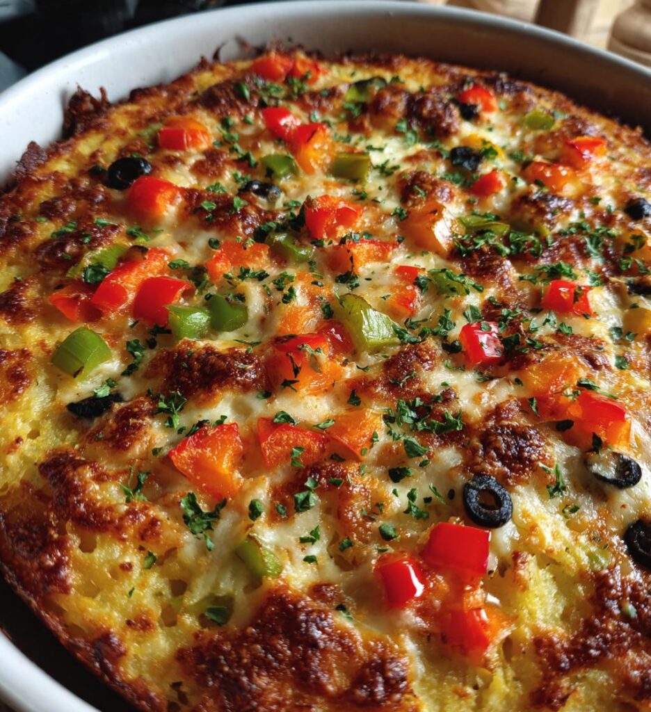 Crispy smashed potatoes Pizza