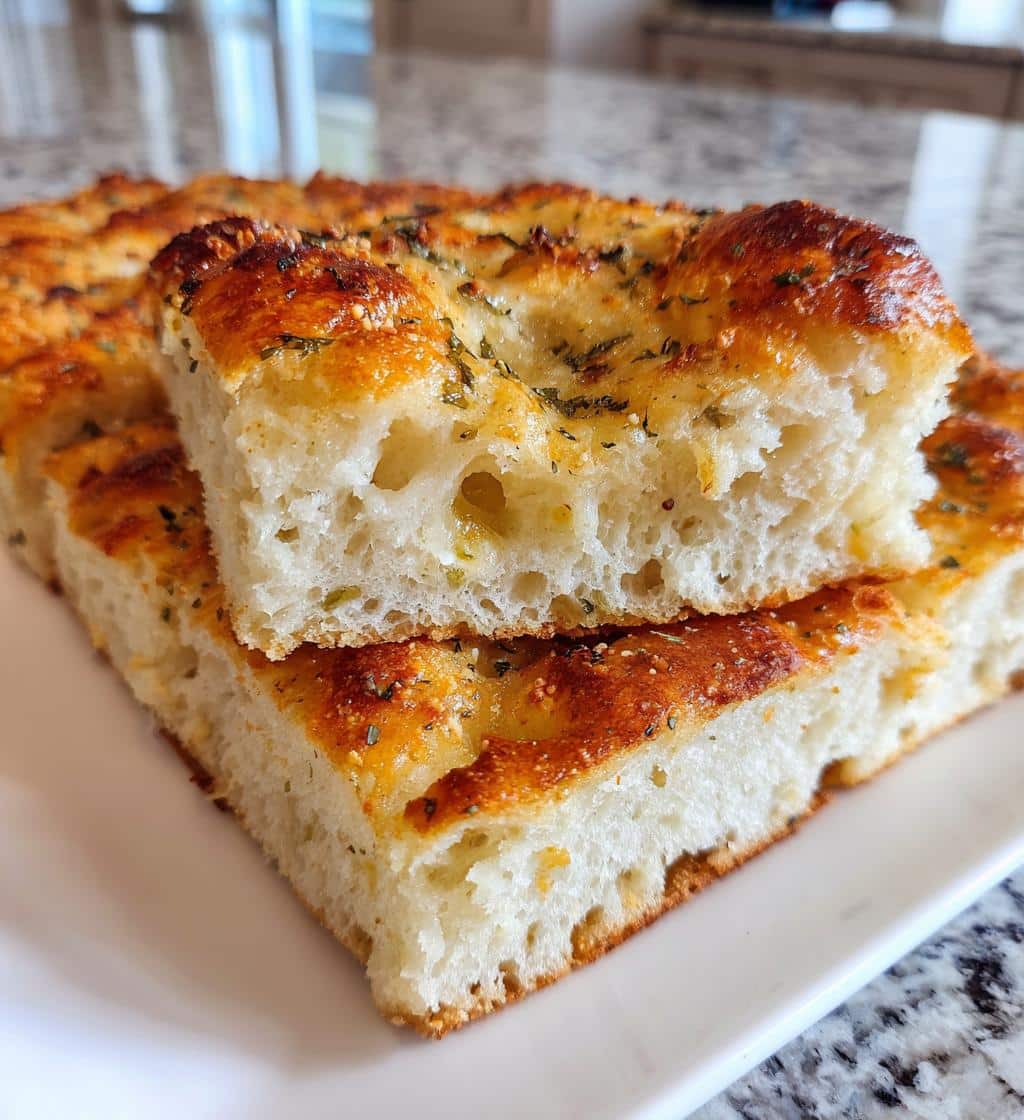 Garlic Parmesan Focaccia Bread - detail 1