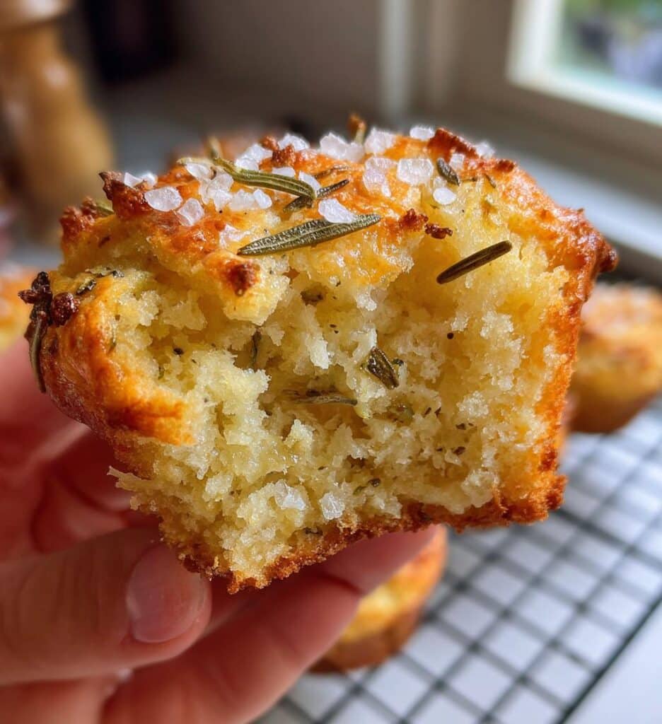 Garlic Rosemary Focaccia Muffins
