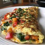Loaded Veggie Cheese Omelette