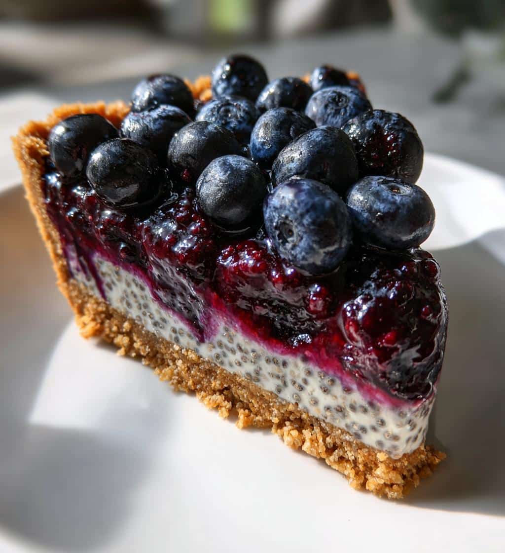 No-Bake Blueberry Chia Seed Pie - detail 1