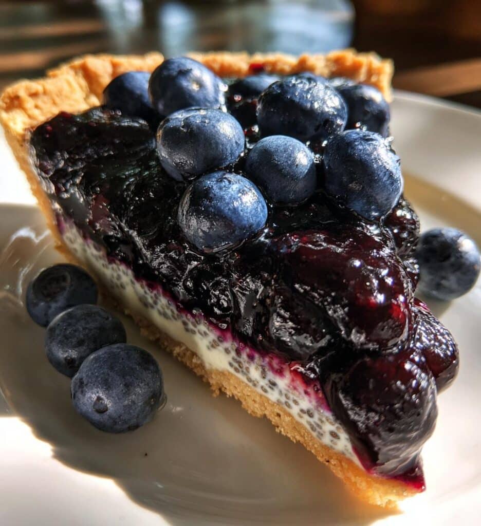 No-Bake Blueberry Chia Seed Pie