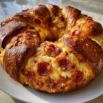 Stuffed Pretzel Wreath