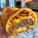 Viral Cheeseburger Onion Ring Roll