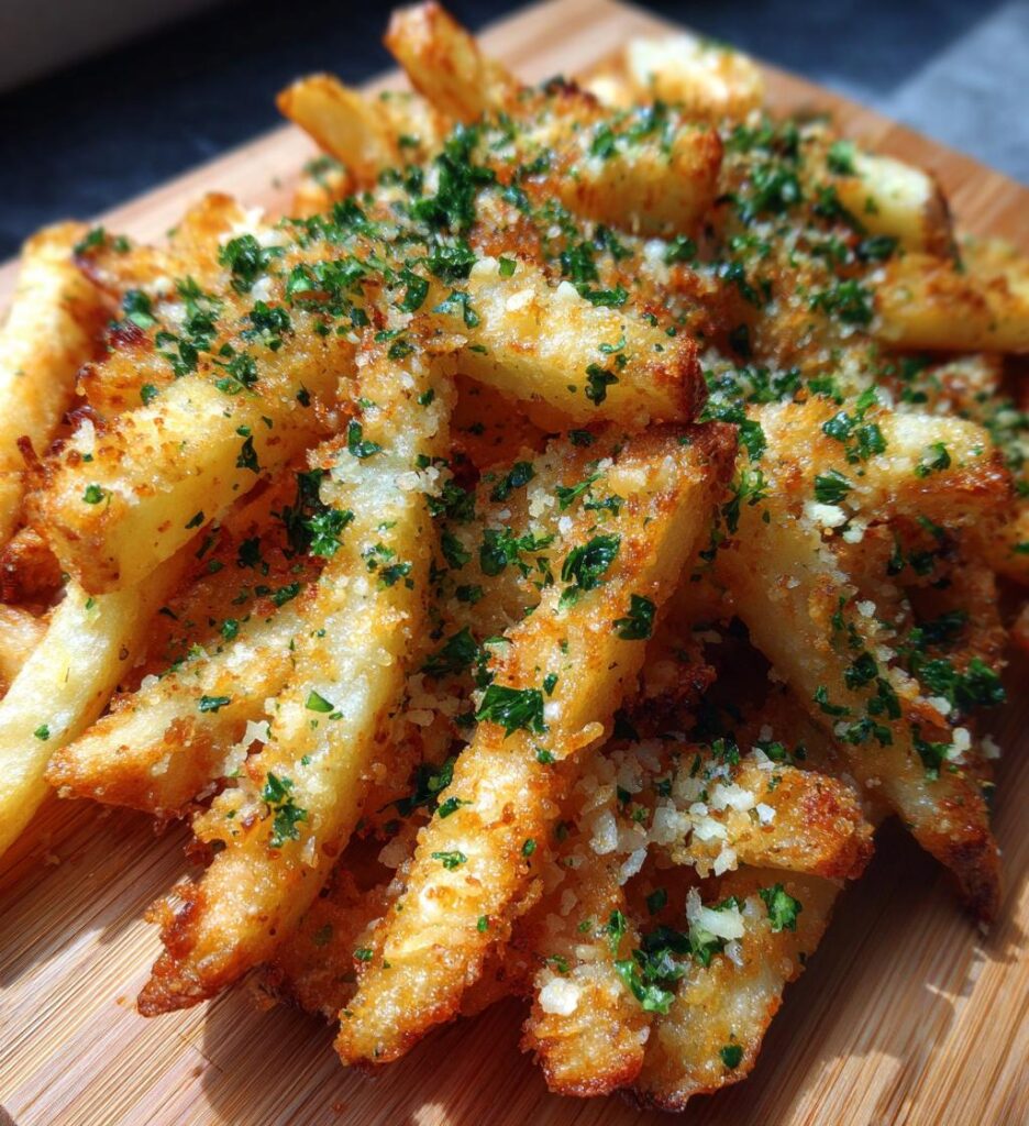crispy baked parmesan garlic fries