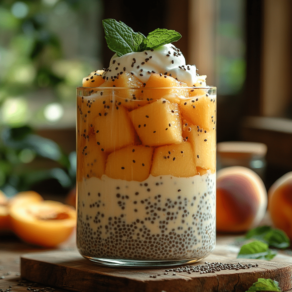 peaches cream chia pudding 1