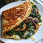 Baked Spinach Mushroom Quesadillas