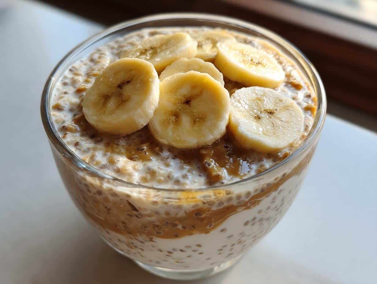 Banana & Peanut Butter Chia Seed Pudding - detail 1