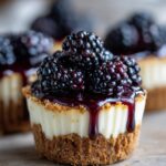 Blackberry Lime Cheesecake Cupcakes