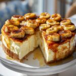 Caramelized Banana Cheesecake with Rum Glaze