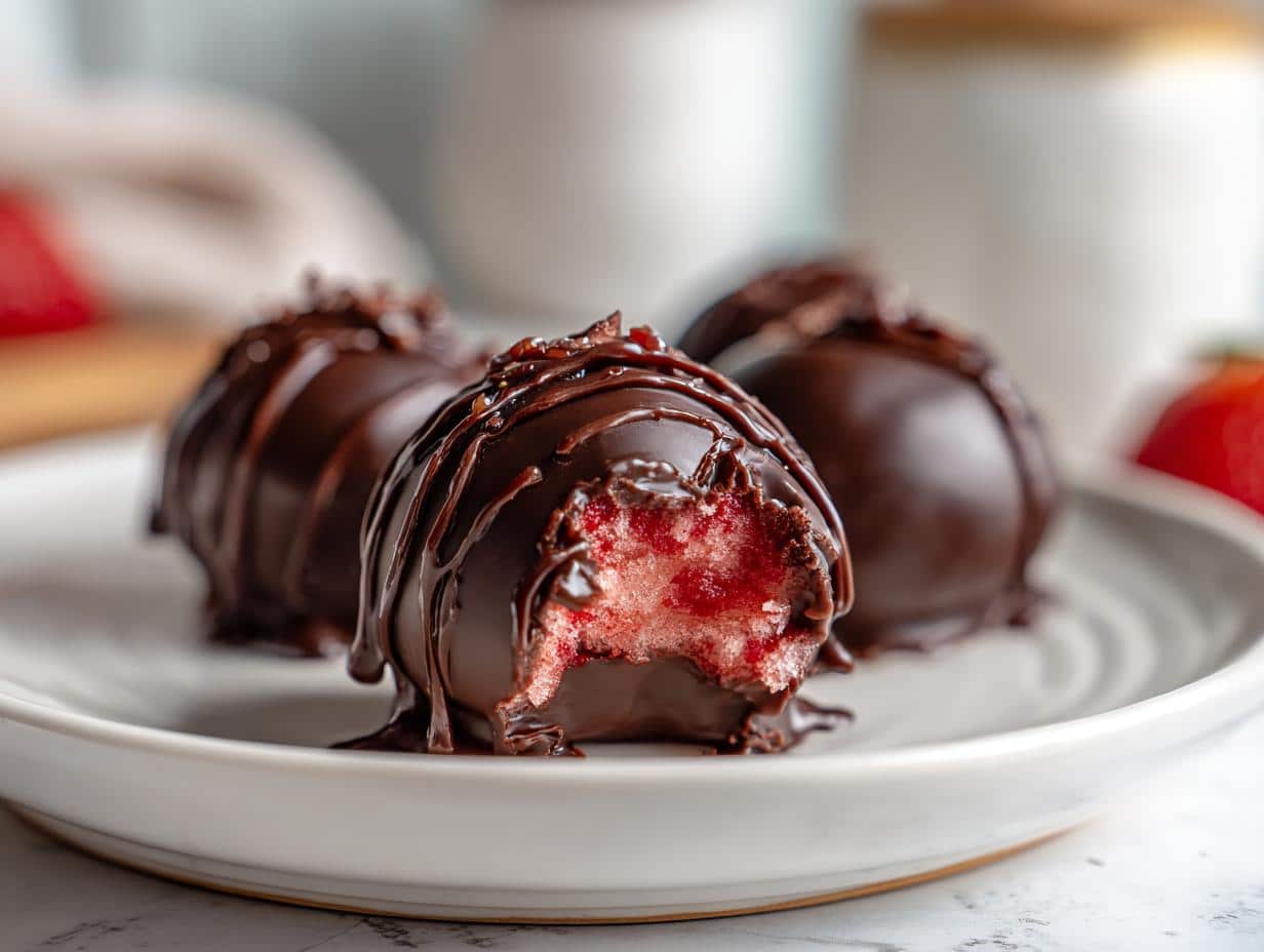 Chocolate-Covered Strawberry Buttercreams - detail 1