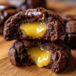 Chocolate Thumbprint Cookies with Custard Filling