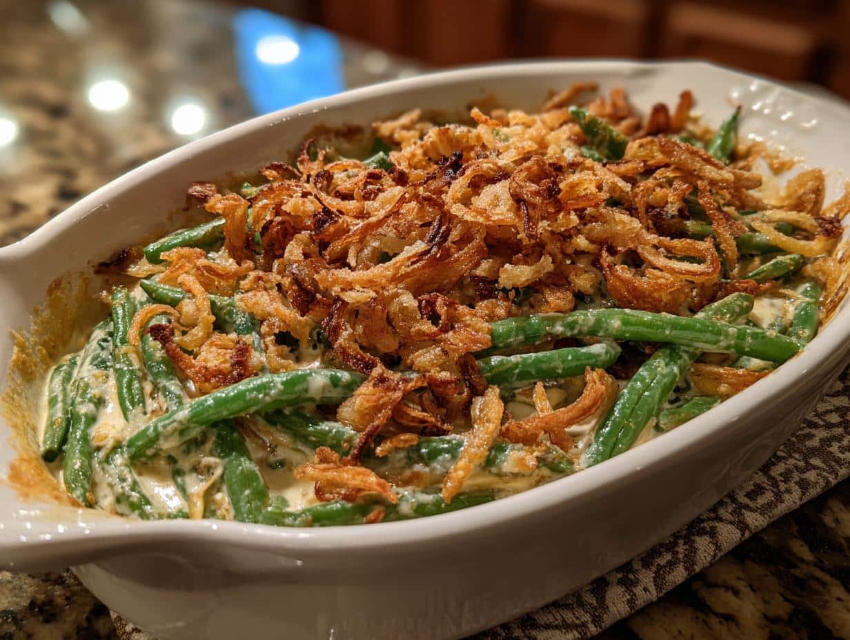 Creamy Garlic Parmesan Green Bean Casserole - detail 1