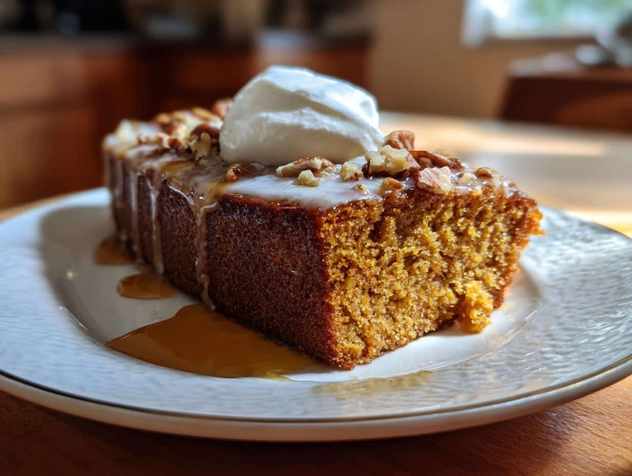 Flourless Maple Pecan Pumpkin Yogurt Cake - detail 1