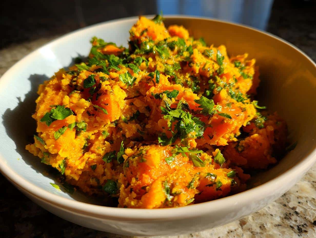 Healthy Smashed Carrots - detail 1