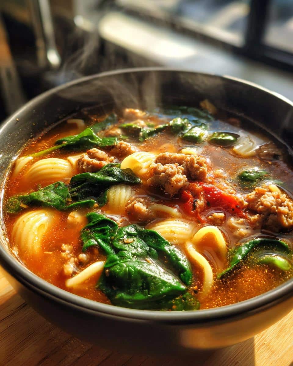 Italian Sausage Pasta Soup - detail 1