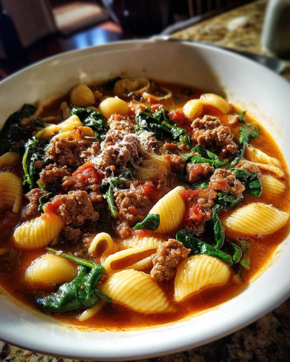 Italian Sausage Pasta Soup - detail 2