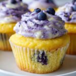 Lemon Cupcakes with Lemon-Blueberry Frosting