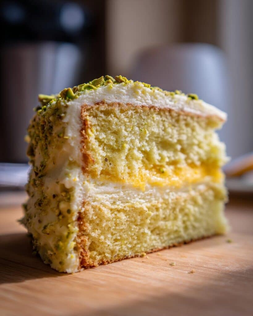 Lemon Pistachio Ricotta Cloud Cake