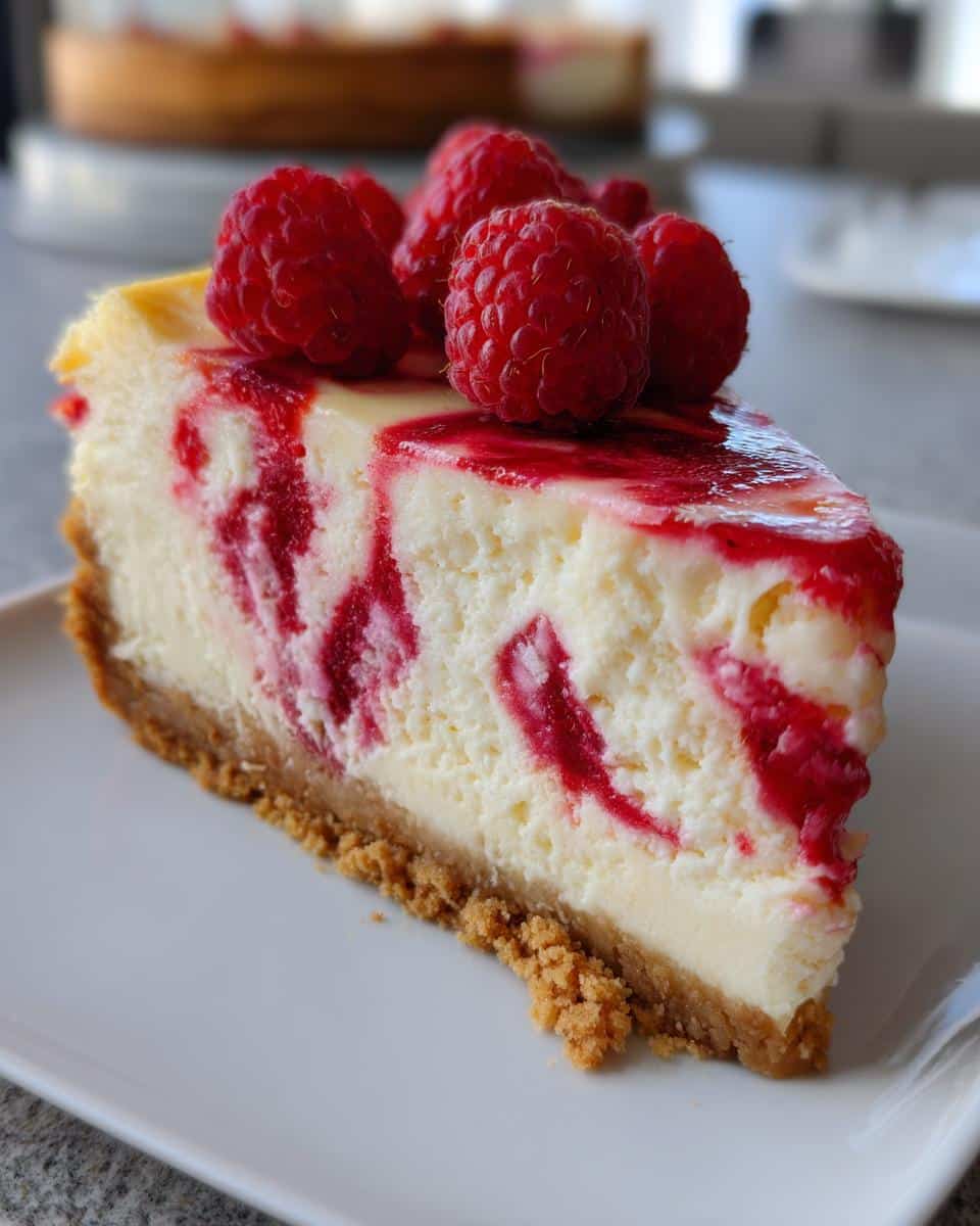 Lemon Raspberry Swirl Cheesecake Recipe - detail 1