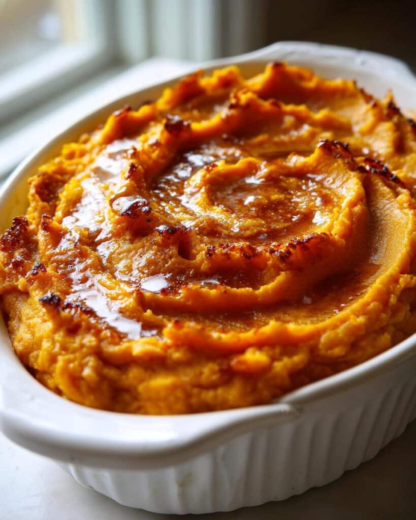 Maple Mashed Sweet Potatoes with Brown Butter
