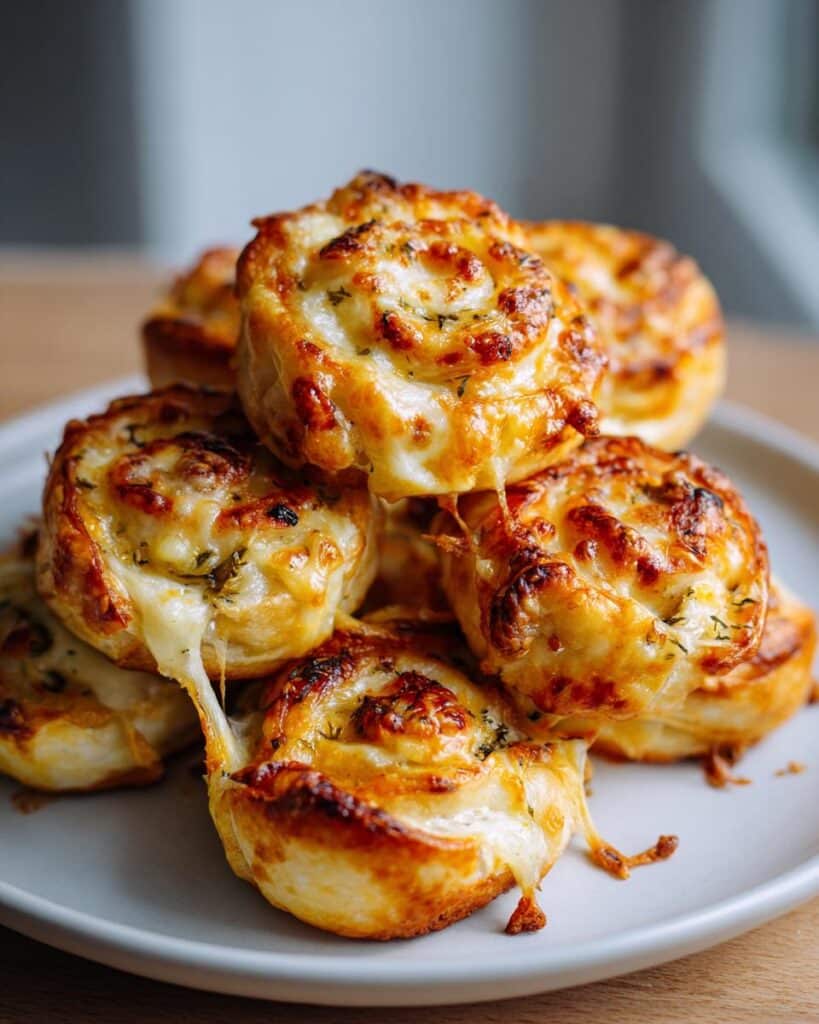 Mushroom and Cheese Pinwheels