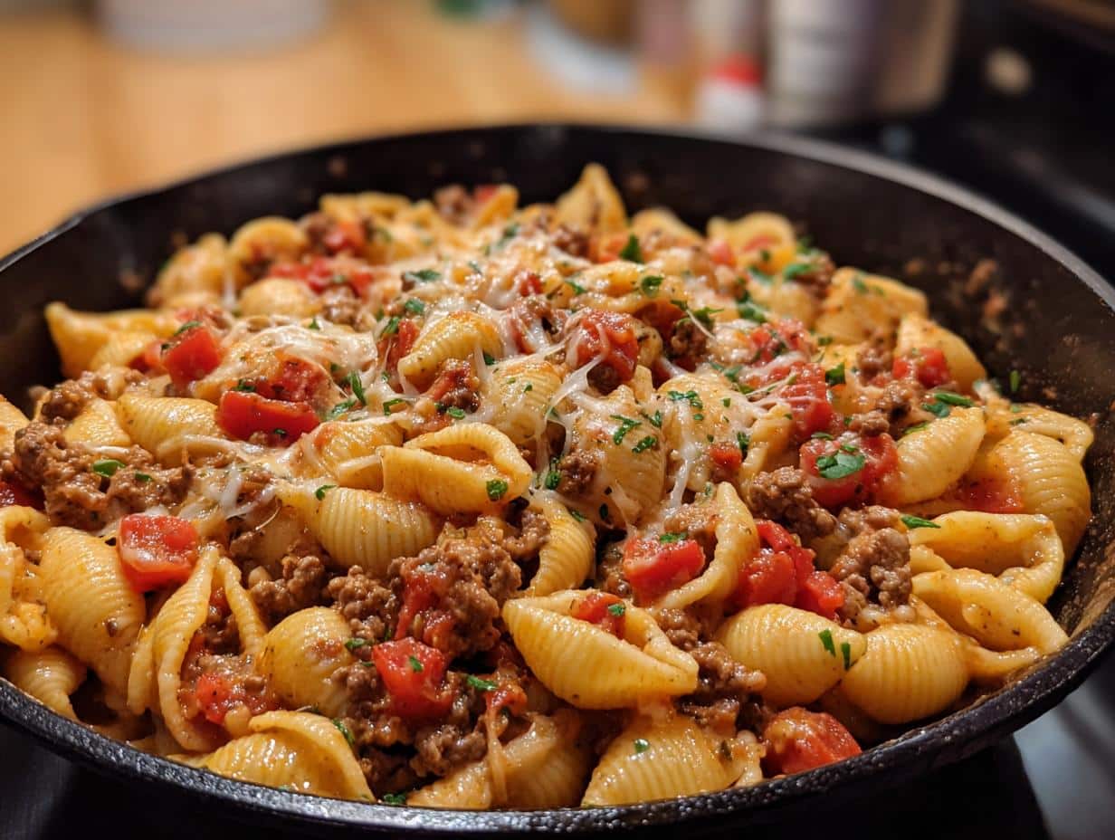 One-Pot Creamy Beef and Shells - detail 1