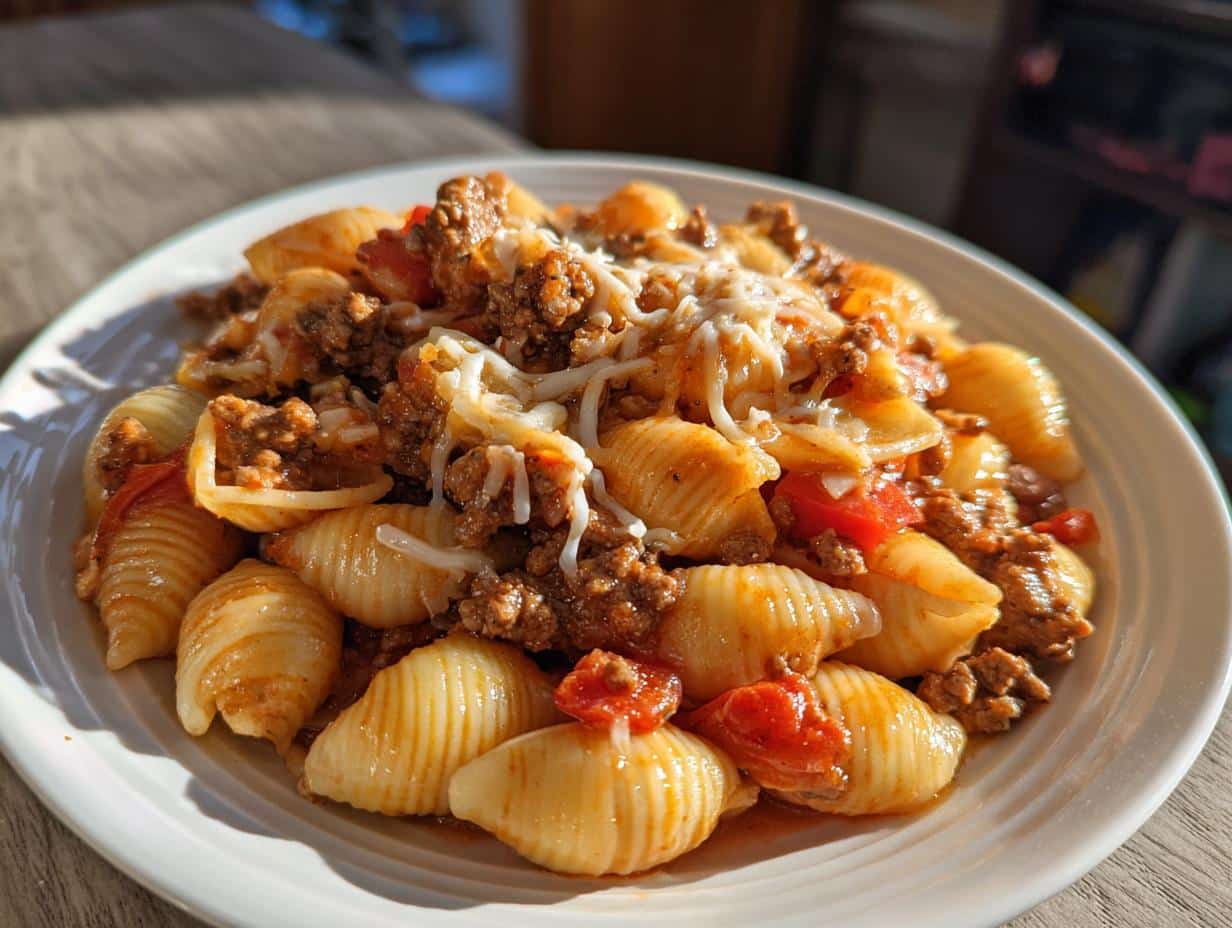 Shell 5 Steps One-Pot Creamy Beef and Shells: 5 Steps to Comfort Food Bliss