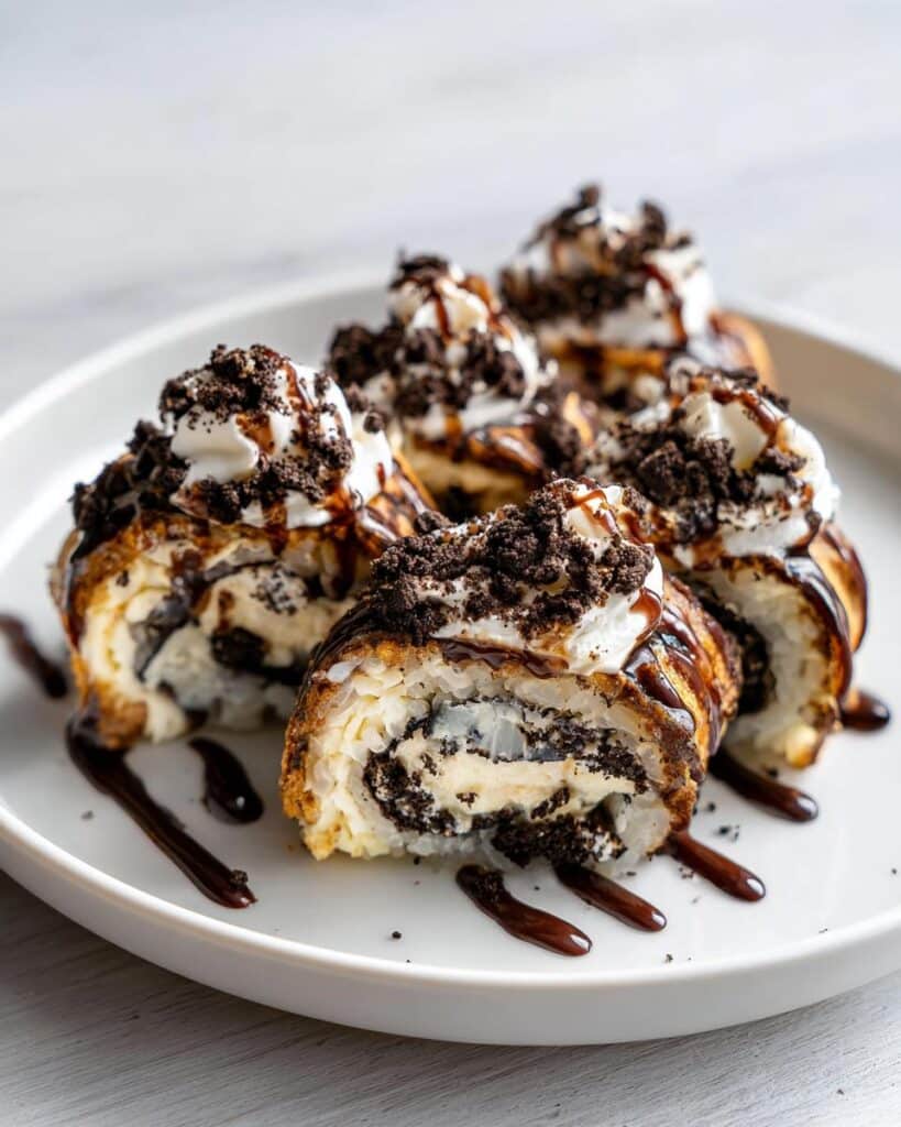 Oreo Cream Cheese Cheesecake Sushi Roll