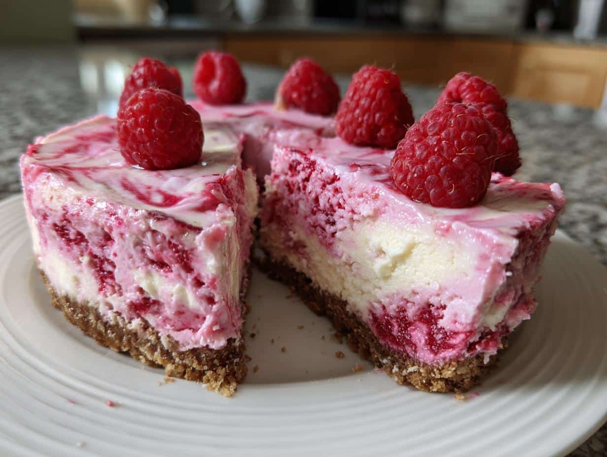 Pink Velvet Raspberry Cheesecake - detail 1