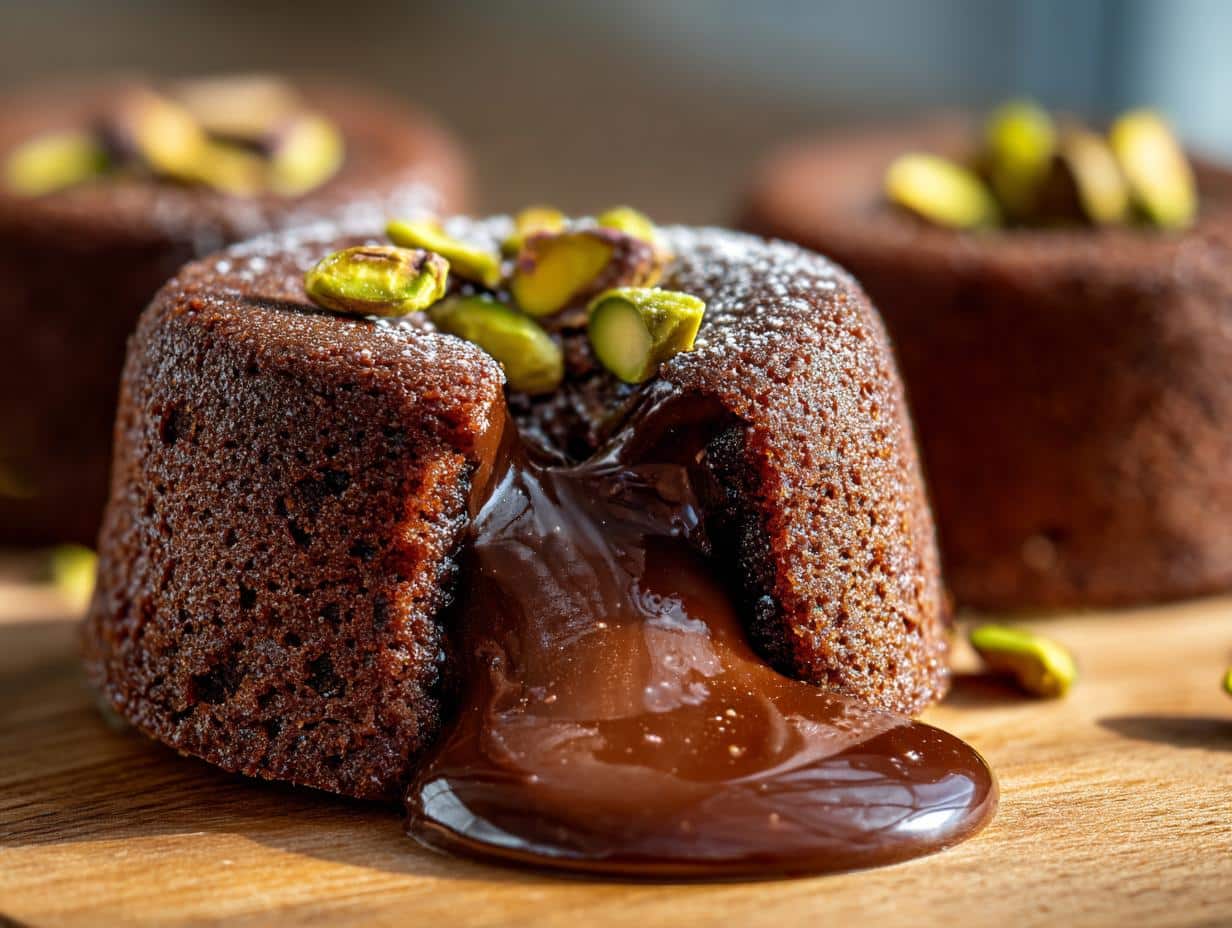 Pistachio Chocolate Lava Cakes - detail 1