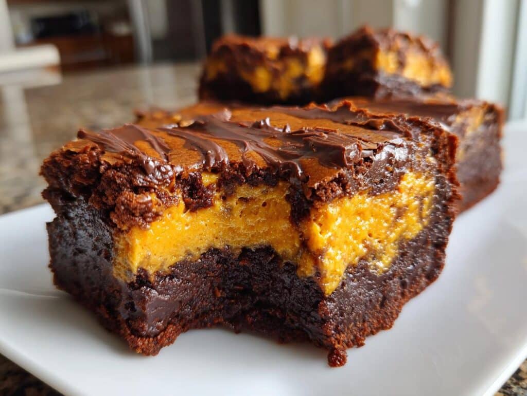 Pumpkin Cheesecake Brownies