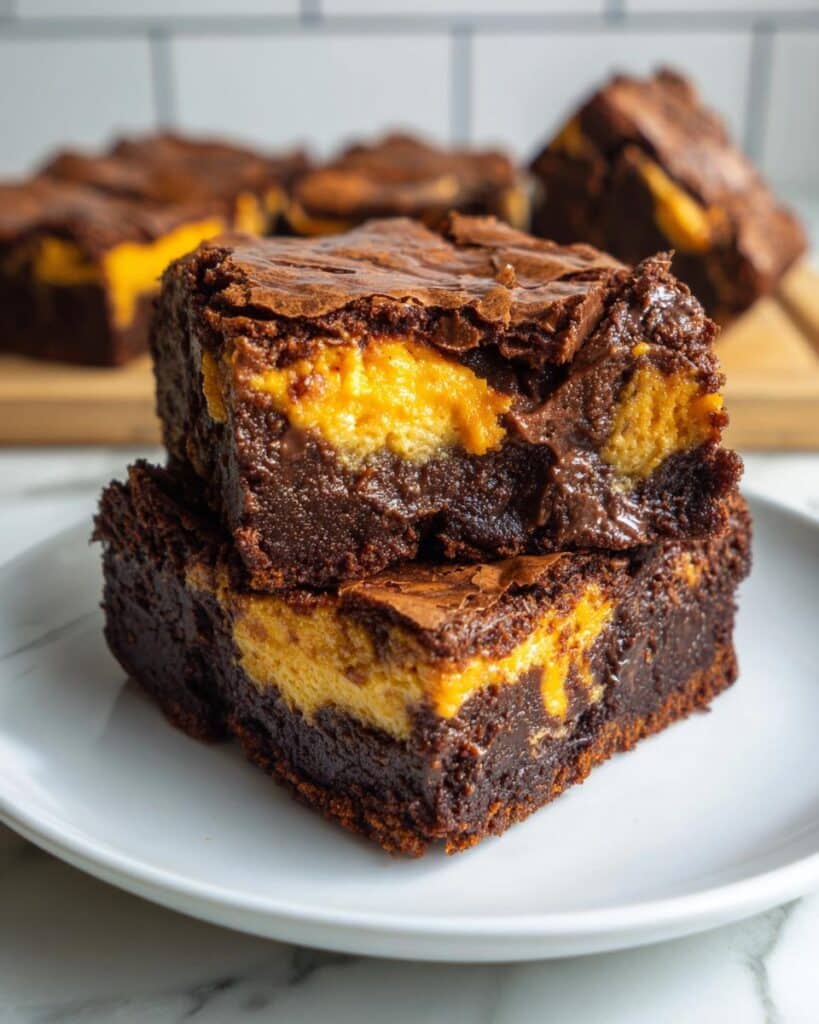 Pumpkin Cheesecake Brownies