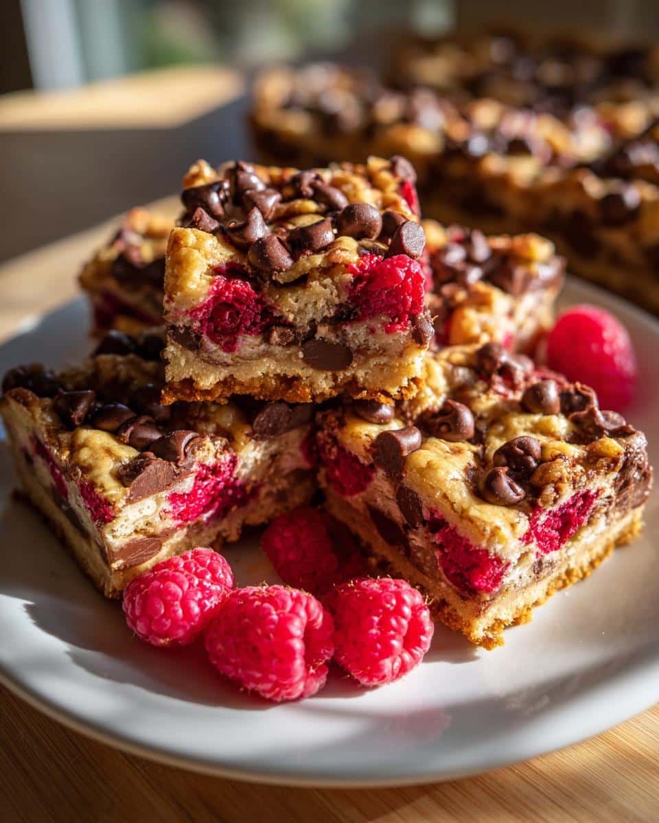 Raspberry Coconut Magic Bars - detail 1