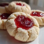 Raspberry-Filled Almond Snow Cookies