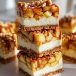 Salted Caramel Apple Cheesecake Crunch Bars