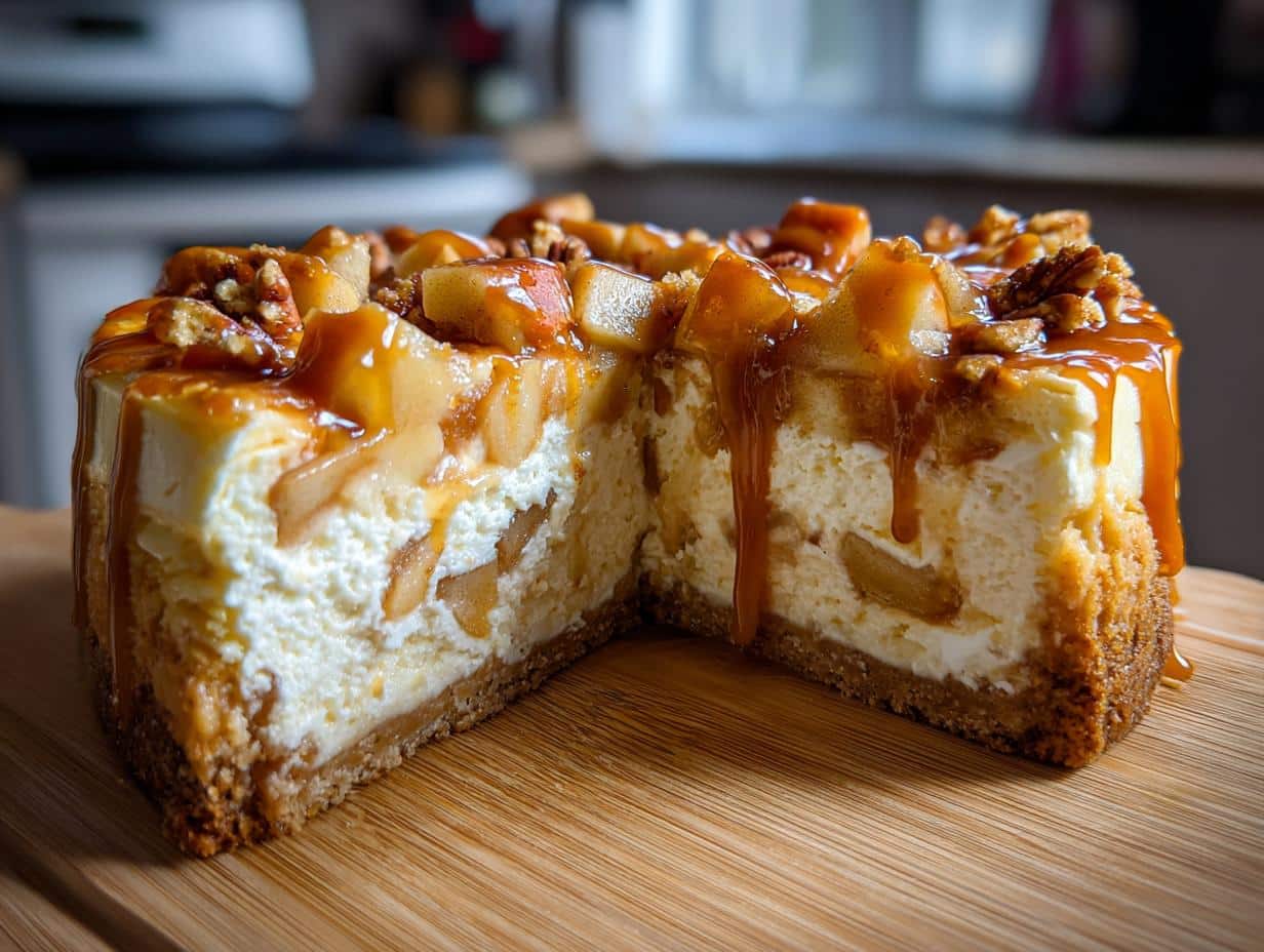 Salted Caramel Apple Pie Cheesecake - detail 1
