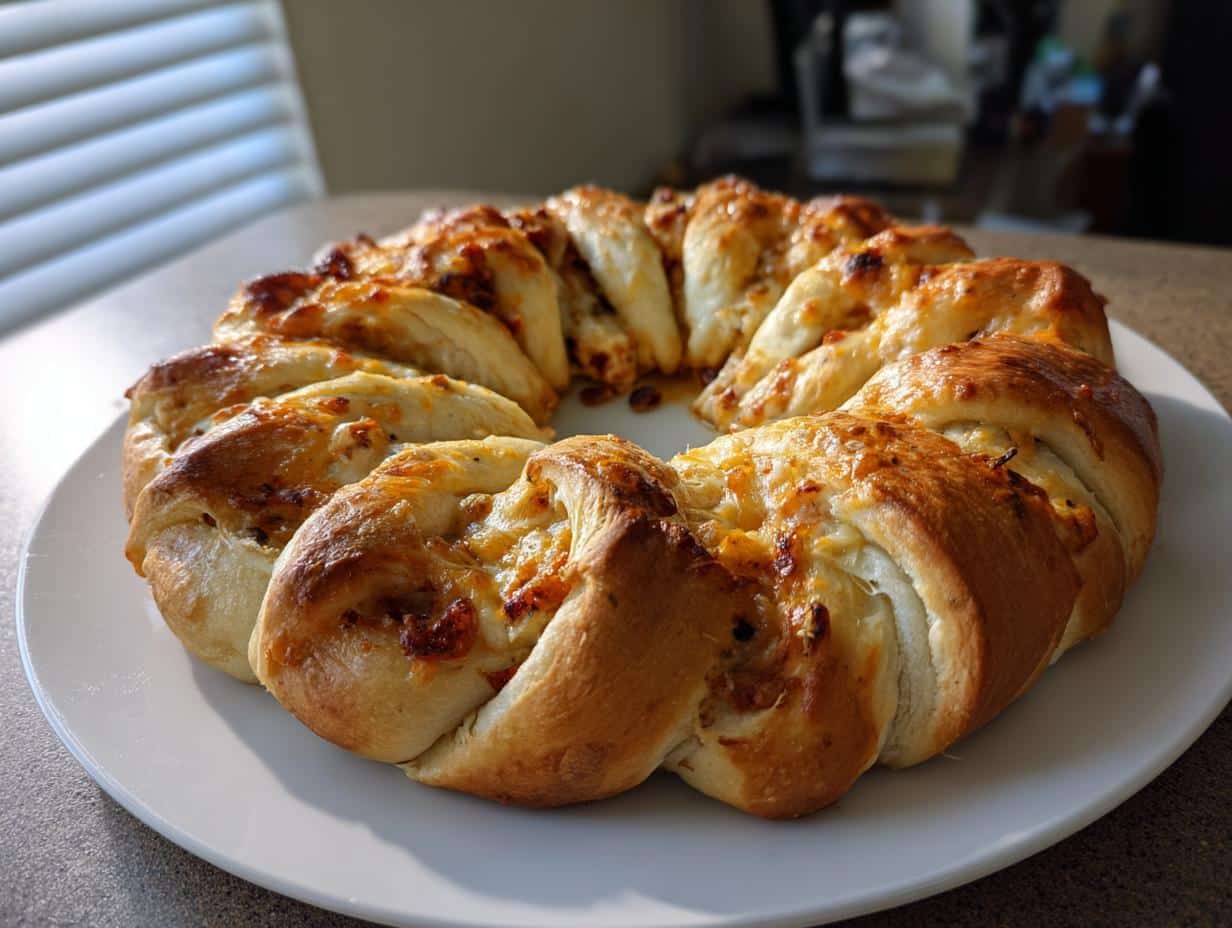 Savory turkey and cranberry crescent ring - detail 1