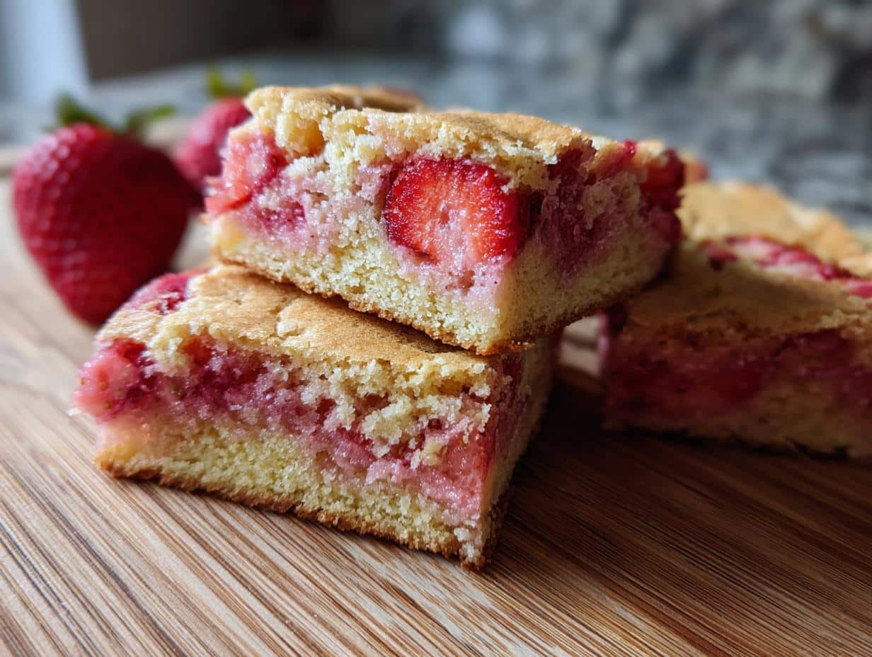 Strawberry Lemon Blondies - detail 1
