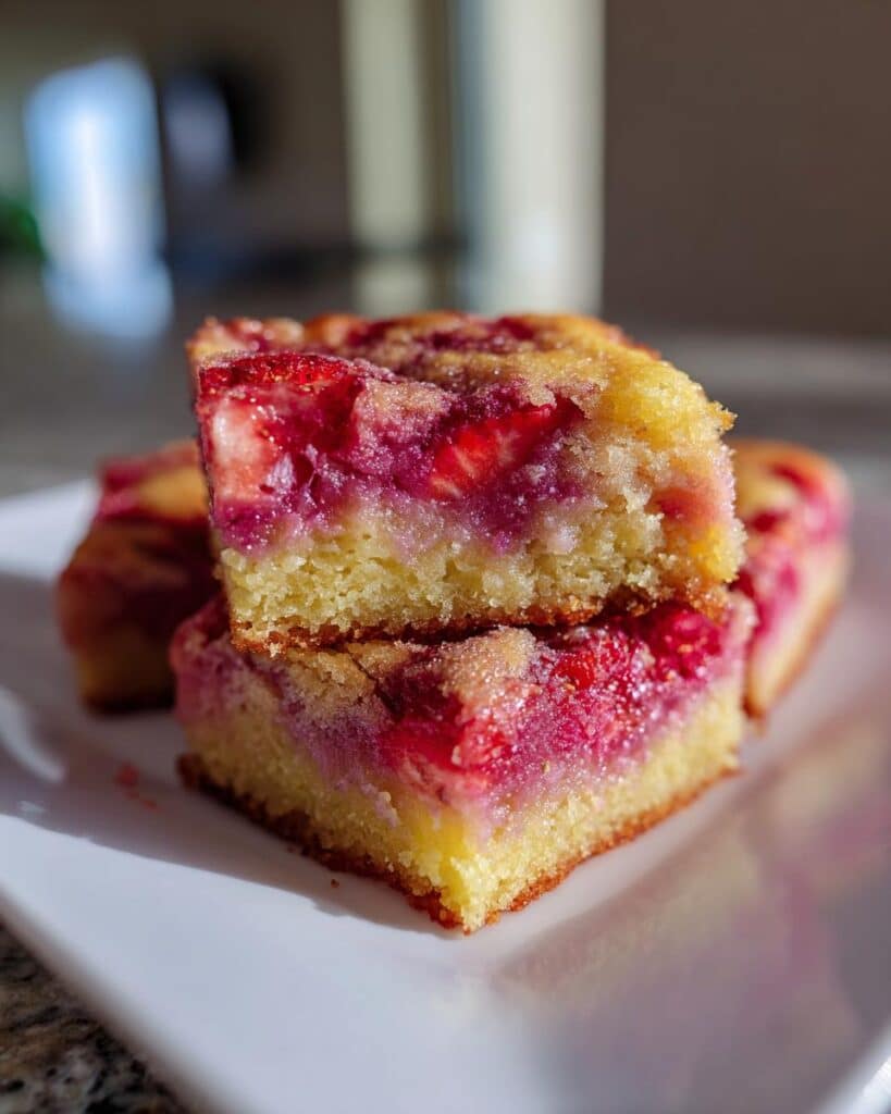 Strawberry Lemon Blondies
