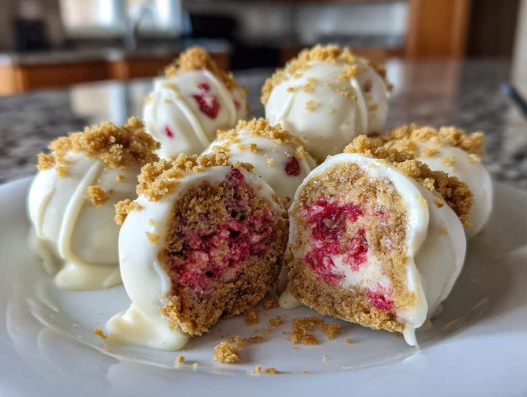 Strawberry Velvet Cheesecake Truffles