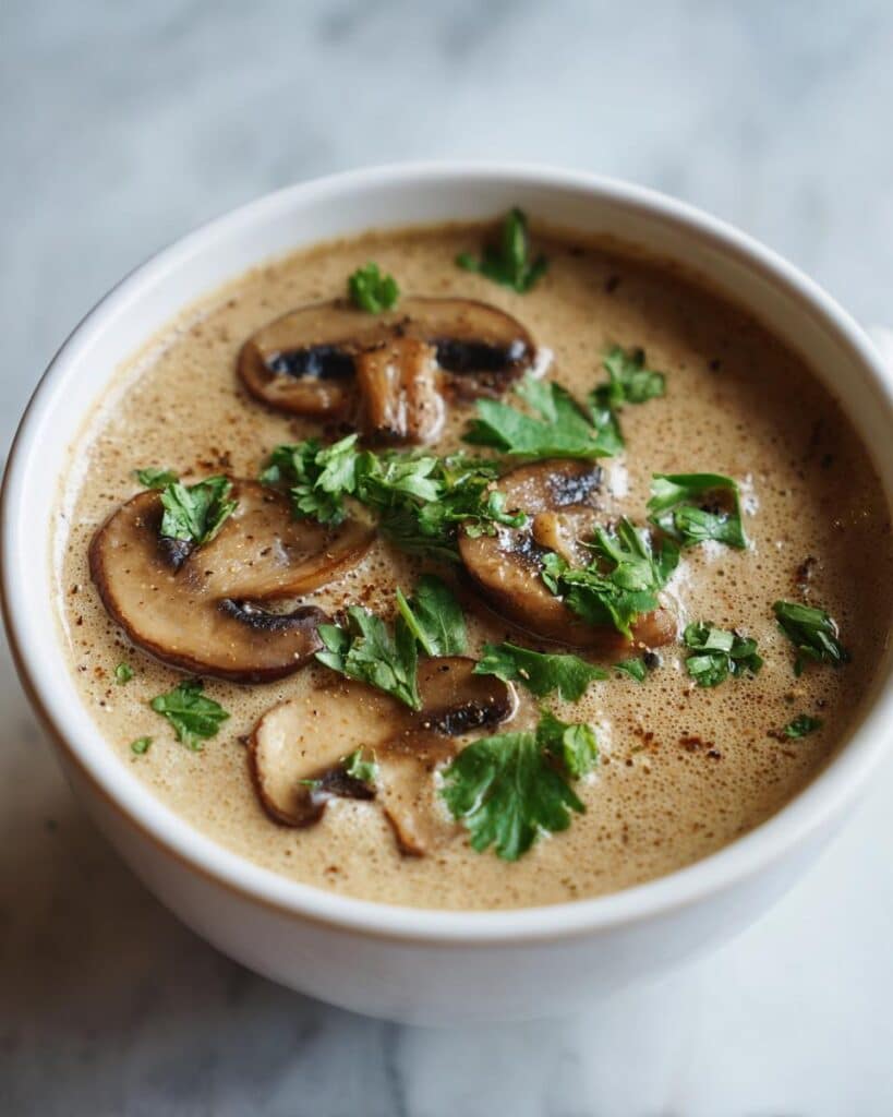 Vegan Cream of Mushroom Soup